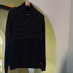 Elegant Black Turtleneck Sweater for Men